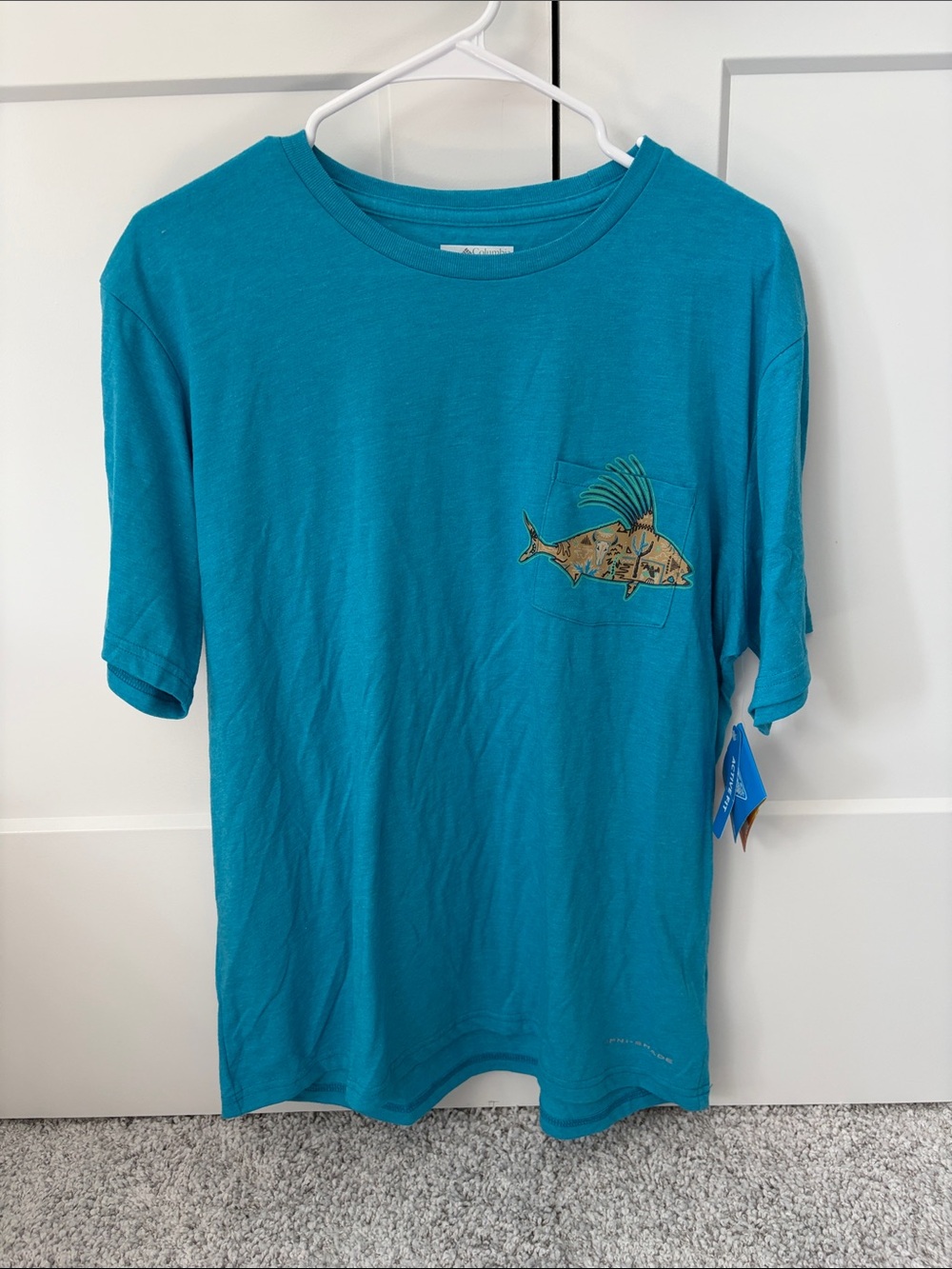 Men’s Teal Fish Pocket Tee